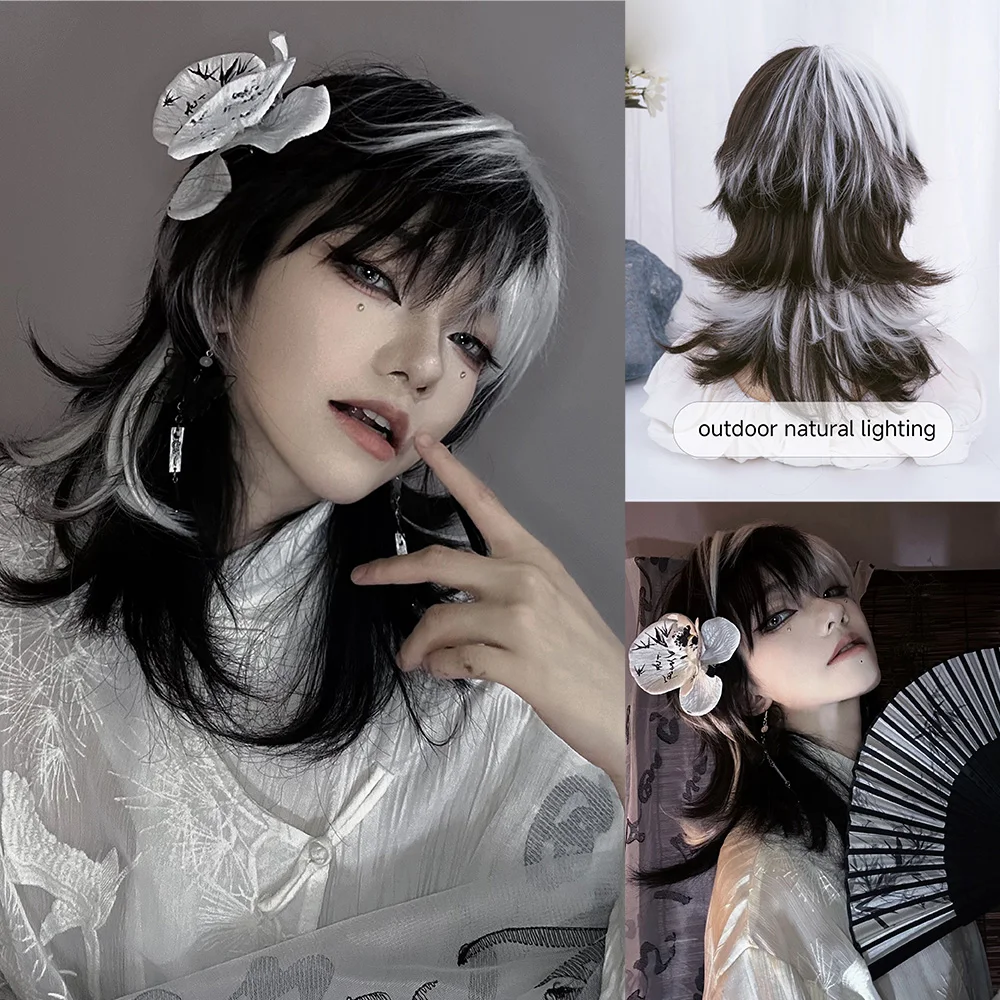 Synthetic Braided Wigs For Black Women - 앞머리 중간 천연 웨이브 헤어 가발