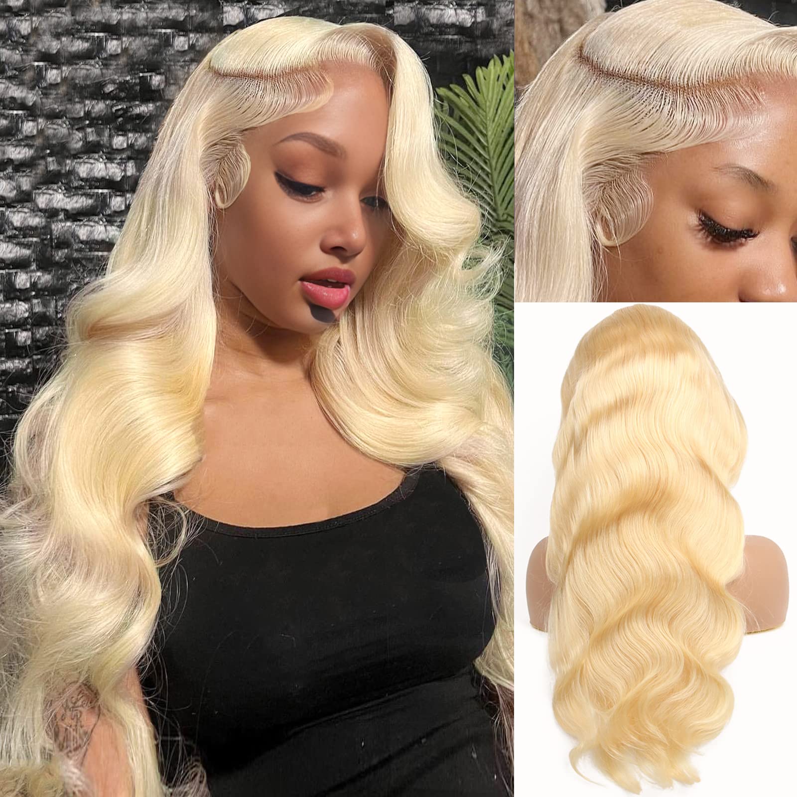 613 Blonde Body Wave Lace Front Wig - 13x6 레이스 프론트 613 인모 바디