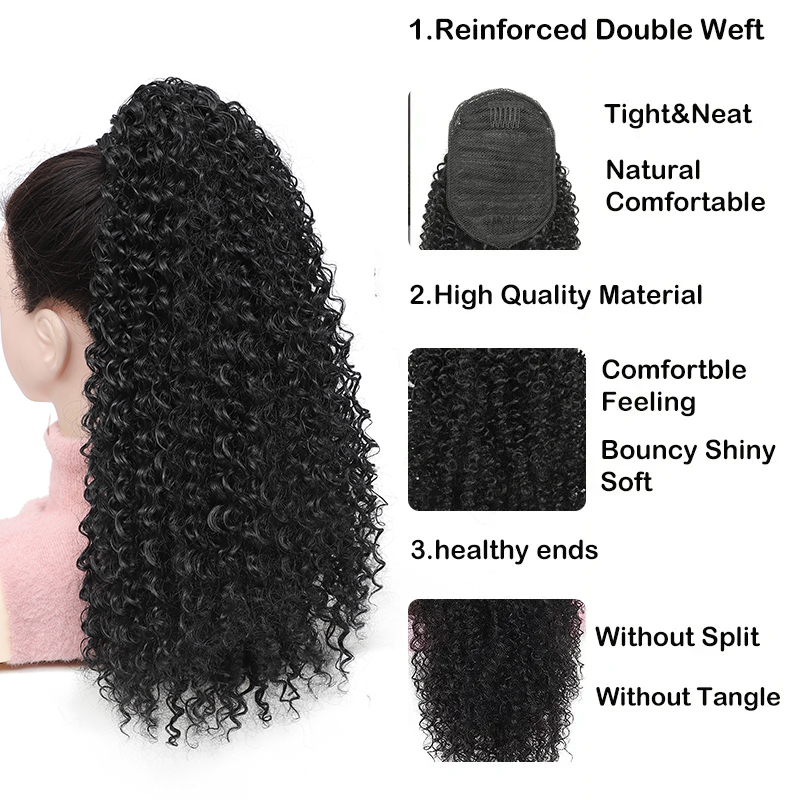 긴 곱슬 Drawstring 포니 테일 아프로 퍼프 변 - Drawstring Afro Curly Puff Ponytail 리뷰 및 가격