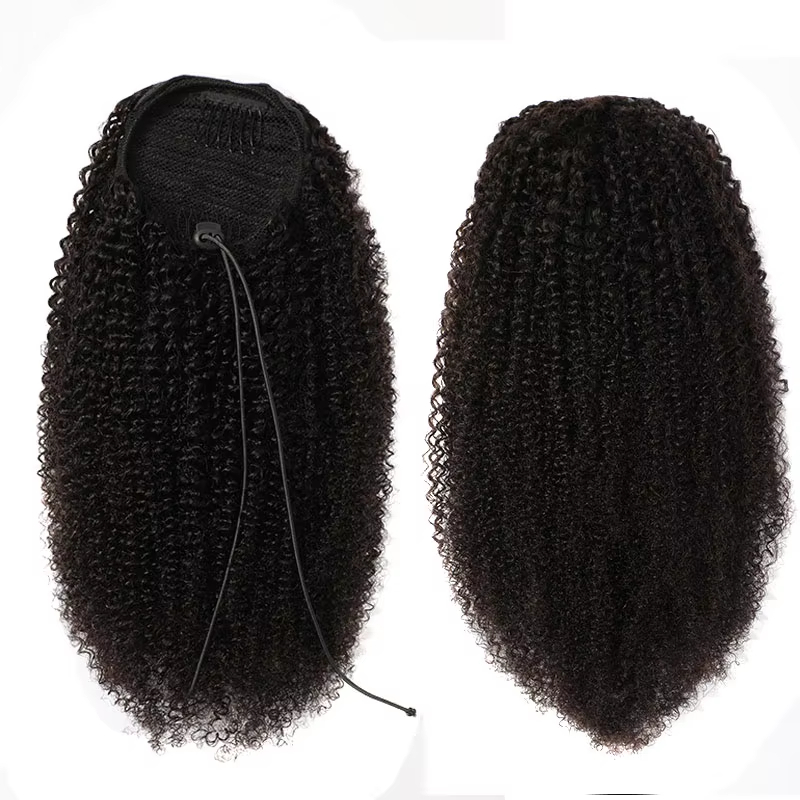 드로스트링 포니테일 연장용 천연 모발, 몽골산 레미 모 - Seamless Clip In Hair Extensions Human Hair 리뷰 및 가격
