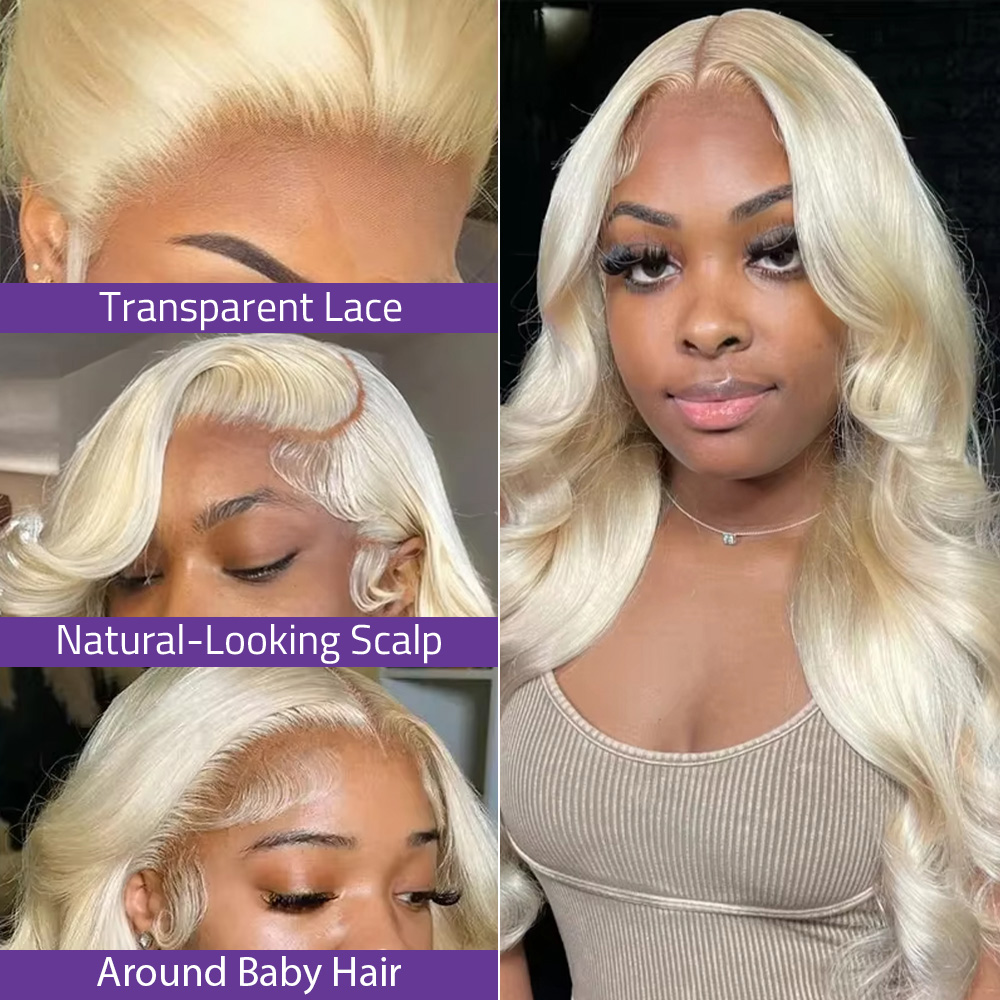 13x4 13x6 HD 투명 레이스 프론탈 가발, 프리 - 613 Blonde Body Wave Lace Front Wig 리뷰 및 가격