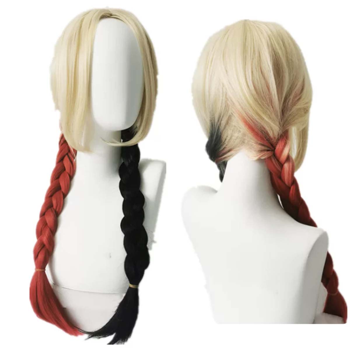 여성 퀸 코스프레 가발 할리 2 포니테일 스타일 레드  - Synthetic Braided Wigs For Black Women 리뷰 및 가격