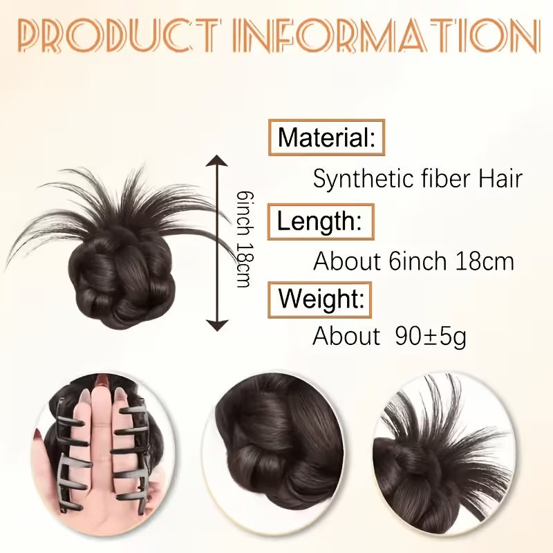 푹신하고 흔들리는 스파이키 메시 번 헤어피스, 안전한  - Claw Clip Messy Bun Hair Piece 리뷰 및 가격