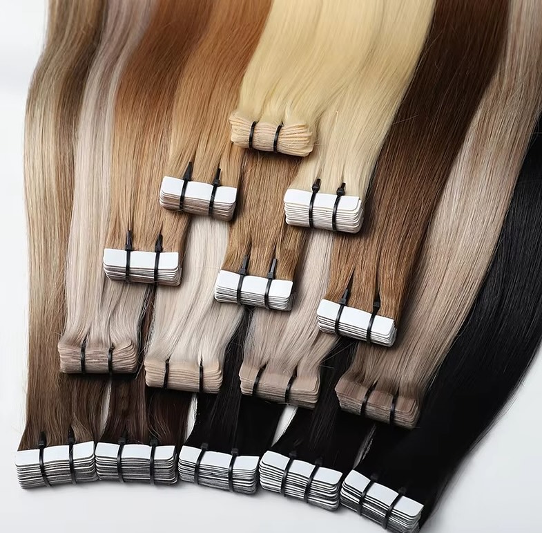 테이프 인 헤어 익스텐션 천연 블랙 18-30인치 50 - Invisible Tape In Extensions Real Hair 리뷰 및 가격