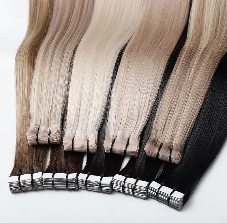 테이프 인 헤어 익스텐션 천연 블랙 18-30인치 50 - Invisible Tape In Extensions Real Hair 리뷰 및 가격