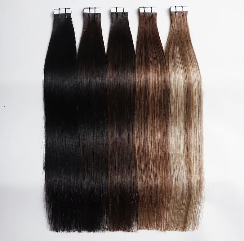 테이프 인 헤어 익스텐션 천연 블랙 18-30인치 50 - Invisible Tape In Extensions Real Hair 리뷰 및 가격